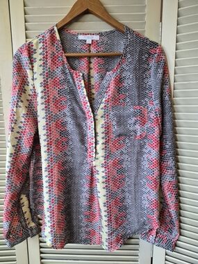 Piperlime Women's Printed Blouse Size Medium